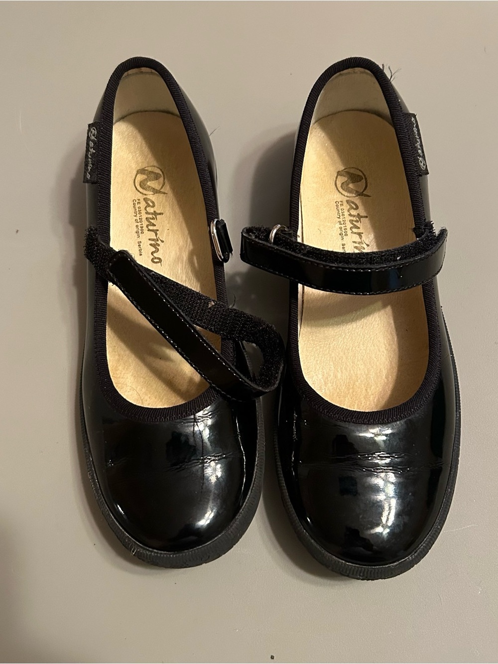 Naturino Black Patent Mary Jane Shoes for Kids